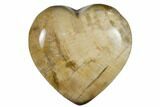 Polished, Triassic Petrified Wood Heart - Madagascar #115517-1